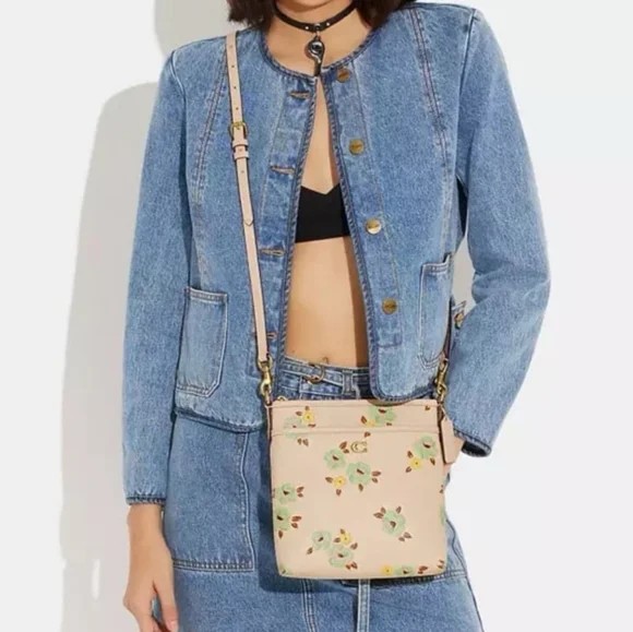 Coach Kitt Messenger crossbody with floral print - Picture 3 of 6